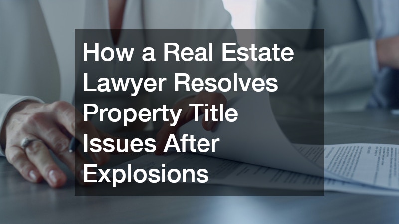 How a Real Estate Lawyer Resolves Property Title Issues After Explosions